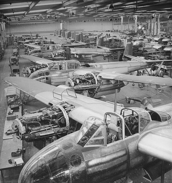 SAAB 18B (internal name L-18B) being produced at the Saab Linköping factory at the end of WWII.