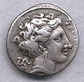 BRUTTIUM: TERINA. Third Stater, AG. (2.36 gm). O: nymph Terina, r.; trisikles behind. cfr. SNG Oxford 1639