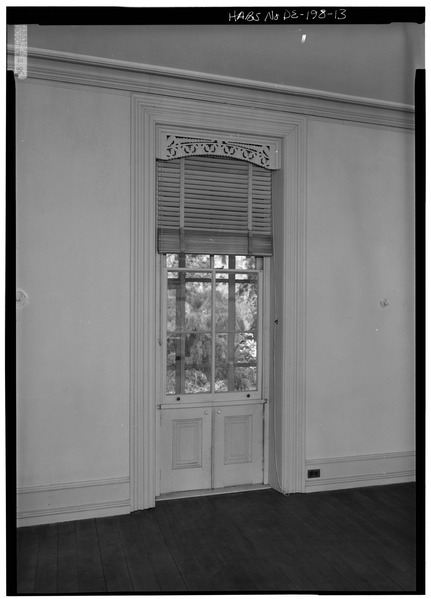 File:SOUTHEAST ROOM, EAST WALL, DETAIL OF JIB WINDOW - Greenwold, 625 South State Street, Dover, Kent County, DE HABS DEL,1-DOV,11-13.tif