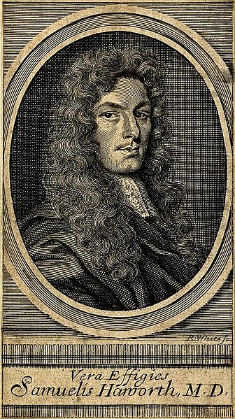 File:Samuel Haworth. Line engraving by R. White, 1682. Wellcome V0002631.jpg