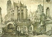 Abbruch des Weiberbaus des Heiliggeistspitals, 1885