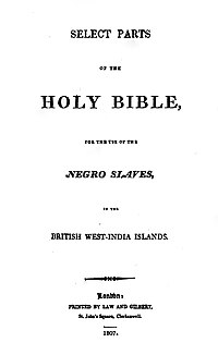 Wählen Sie Teile der Heiligen Bibel für die Verwendung von Negro Slaves.jpg aus