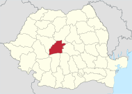 Pozicija Sibiua na karti Rumunjske