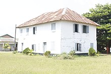 First story building in Nigeria Side view of the missionary building, 1842 in Badagry.jpg