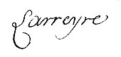signature de Jean-Baptiste de Larreyre