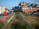 By 2008 vegetation has reclaimed the platform and track of the station