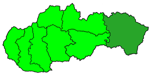 Poloha diecézy Košická arcidiecéza na Slovensku (klikacia mapa)
