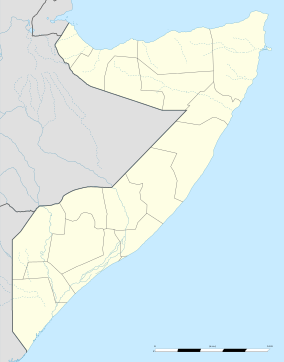 Map showing the location of Kismayo National Park