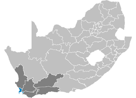 Mapa a pakabirukan ti Cape Town