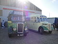 Southern Vectis 405 (DL 9015) and Southern Vectis 216 (FDL 676), a Beford OB, in Newport Quay, Isle of Wight for the Isle of Wight bus museum's October 2010 running day.