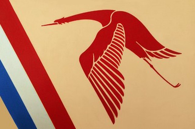 Escadrille emblem – flying stork, down-stroke