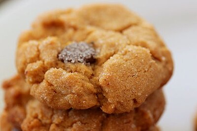 Peanut butter cookies, a popular type of cookie made from peanut butter and other ingredients