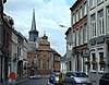 Couvent des Clarisses Colletines: kapel (facade), portal, firkantet tårn og tårn