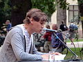 German writer Steffen Popp (* 1978) at the Erlanger Poetenfest 2013.