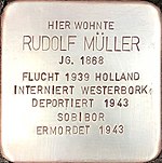 Stolperstein für Rudolf Müller (Hohenzollernstraße 79)