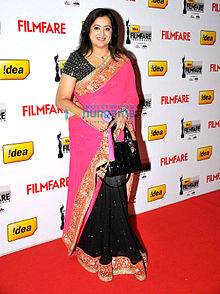 Sumalatha during 60th Filmfare Awards South in 2013 Sumalatha.jpg