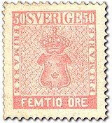 Swedish stamp 50 Öre 1858 POST.054049.jpg