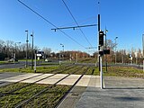 La station "Traité de Rome" de la ligne 12 Express du tramway d'Île-de-France