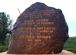 The Black Rock Irish Commemorative Stone, Montreal, 2017 (cropped).jpg