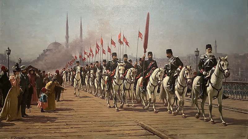 File:The Ertugrul Cavalry Regiment crossing the Galata Bridge.jpg