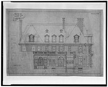 Drawing designs by de Sibour of the Thomas T. Gaff House Thomas T. Gaff House drawing.jpg