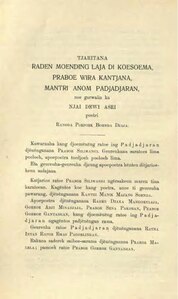 Tjaritana Raden Moending Laja di Koesoema, Praboe Wira Kantjana, Mantri Anom Padjadjaran