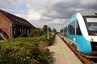 Arriva in Dänemark: Regionalzug von Holstebro nach Århus im Bahnhof von Tim