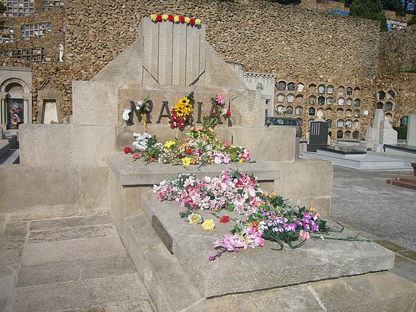 Tomb of Francesc Macià, located in Montjuïc Cemetery