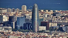 Torre Glories and the 22@ business district in Barcelona Torre Glories, Barcelona (51351746585).jpg