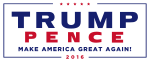 Trump, Clinton ve Johnson'ın yardımcı adayları ile birlikte seçimde kullandıkları kampanya logoları