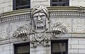 The turbaned figurehead adorning the front of the building