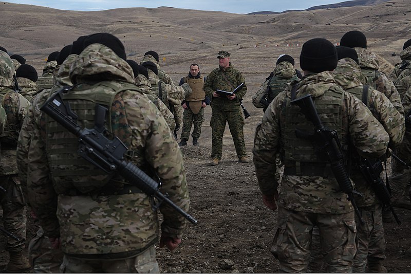 File:U.S. Marines with Special-Purpose Marine Air-Ground Task Force Black Sea Rotational Force-12 and Georgian soldiers from the 4th Infantry Brigade conduct a range safety briefing at Vaziani Training Area, Georgia 120313-M- ZZ999-001.jpg