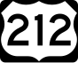Маркер маршрута шоссе США 212