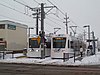 Two UTA S Line streetcars at the 500 East stop in December 2013