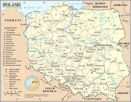 خريطة بولندا