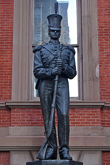 Washington Grays Monument by John A Wilson in front of Union League of Philadelphia in October 2011 Union Club Philly Statue 2.jpg