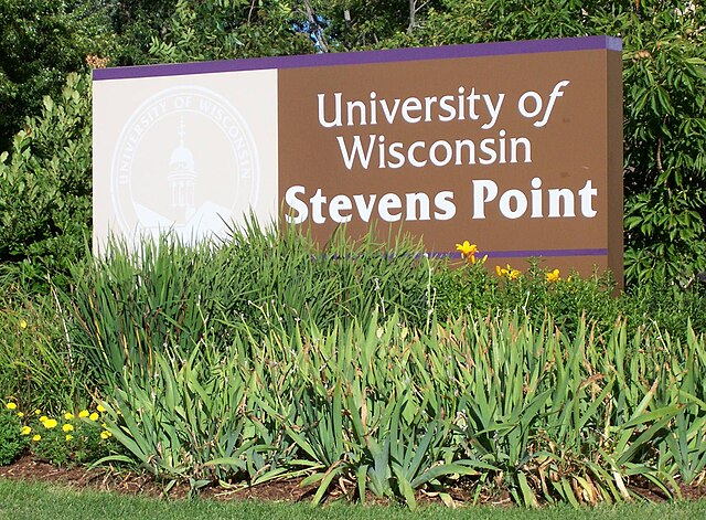 Image: University Wisconsin Stevens Point Sign