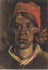 Głowa wieśniaczki w czerwonym czepcu, 1885, nr kat.: F 160, Muzeum Vincenta van Gogha