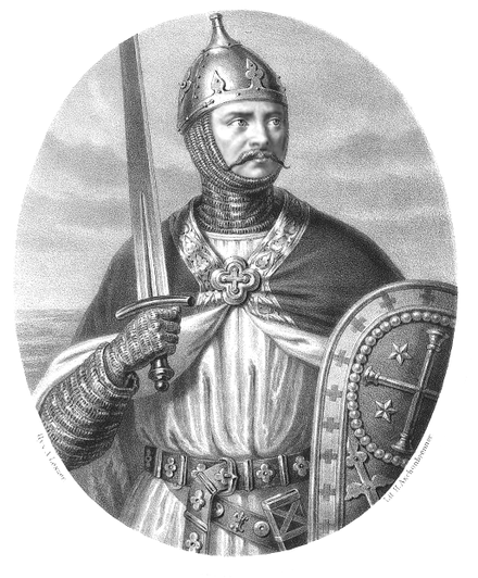 Władysław II Wygnaniec, grafika Aleksandra Lessera