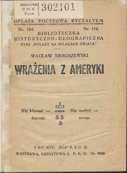 File:Wacław Sieroszewski - Wrażenia z Ameryki.djvu