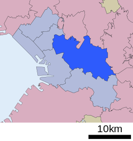 Lokasi Wakaba di kota Chiba