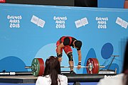 Deutsch: Gewichtheben bei den Olympischen Jugendspielen 2018; Tag 2, 10. Oktober 2018; Jungen 62 kg English: Weightlifting at the 2018 Summer Youth Olympics at 8 October 2018 – Boys' 62 kg