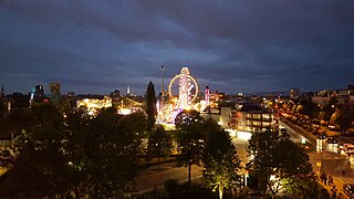 Wurstelprater bei Nacht