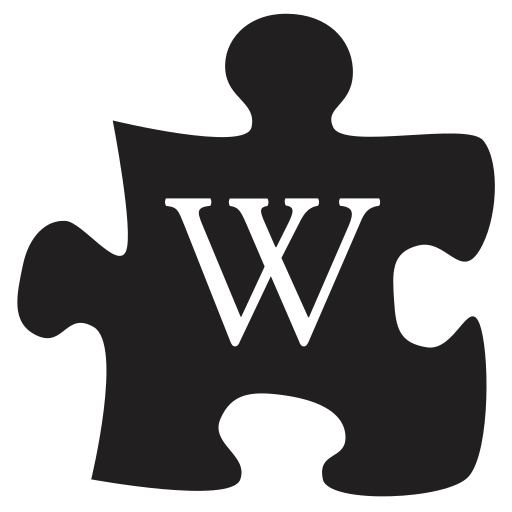 File:Wikipedia "W" Puzzle Black.svg