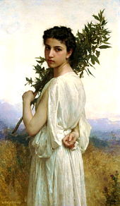 Branche de laurier (peinture académique de William Bouguereau - XIXe siècle)