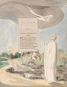 Elegy Written in a Country Church-Yard, illustration by William Blake. William Blake - The Poems of Thomas Gray, Design 107, "Elegy Written in a Country Church-Yard." - Google Art Project.jpg