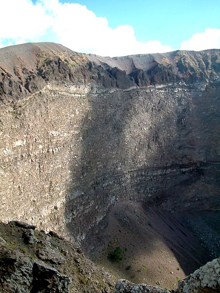 Inside the crater of Vesuvius