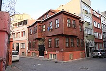 Zeyrek old wooden houses on Ibadethane Sk. Zeyrek wooden houses, Fener, Istanbul 1.jpg