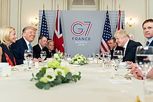 Johnson with US President Donald Trump at the G7 summit in Biarritz in August 2019 -G7Biarritz (48616722742).jpg