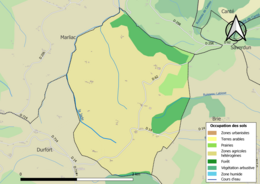 Kleurenkaart met landgebruik.